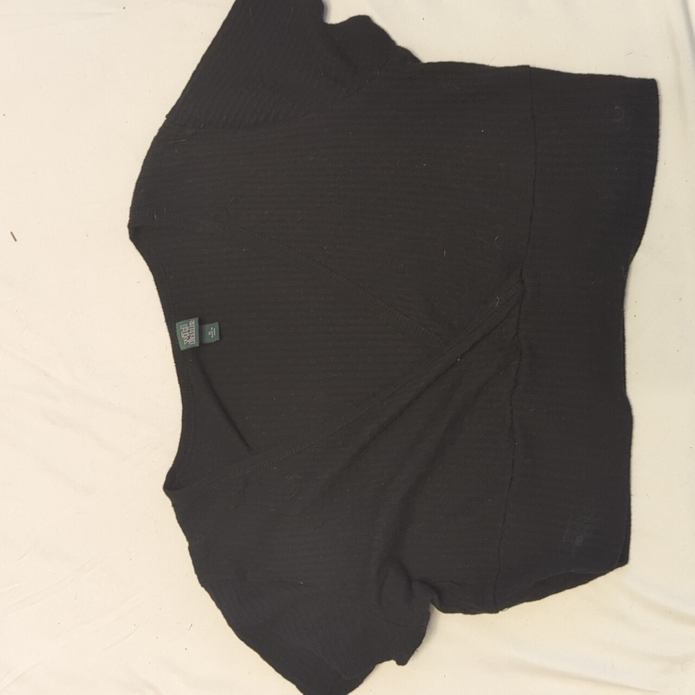Wild fable faux wrap crop top in size xl black